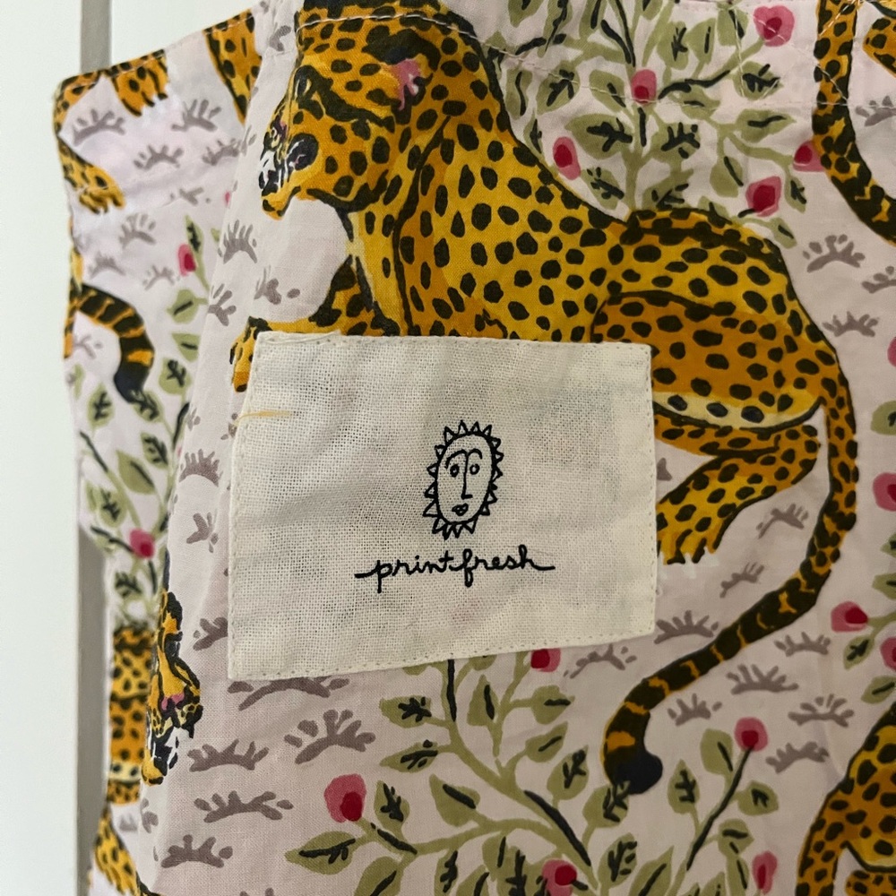 Printfresh tote bag in blush bagheera print